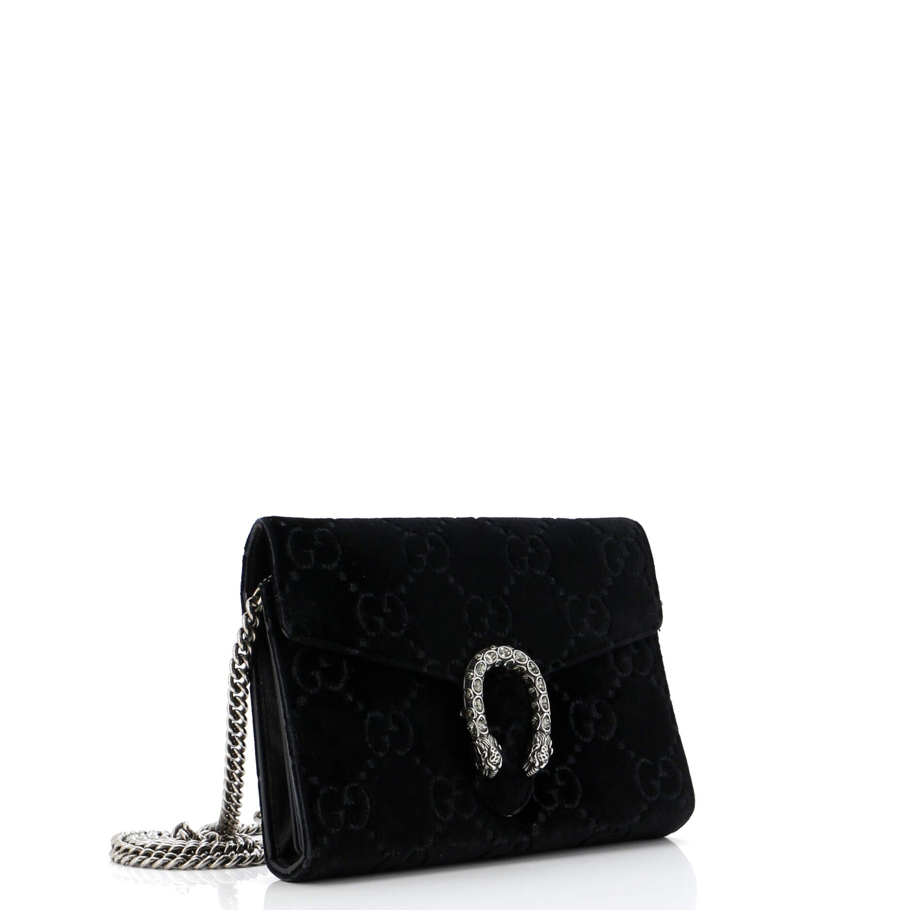 Dionysus Chain Wallet GG Velvet Small