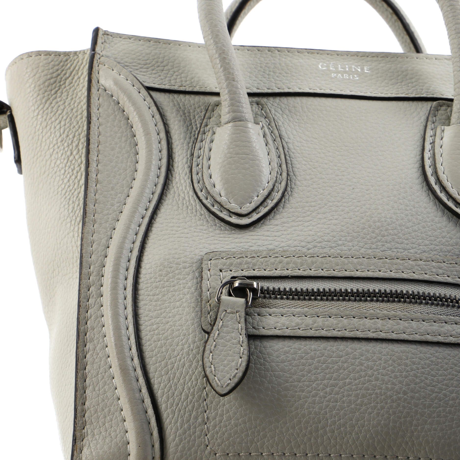 Luggage Bag Grainy Leather Nano