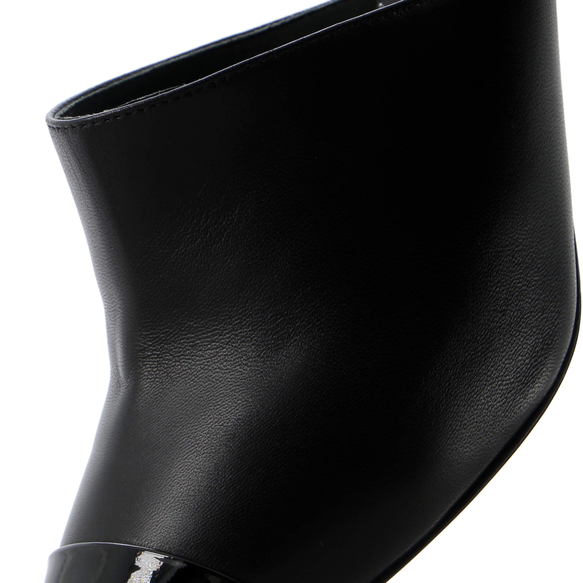 Women's Pointed Toe Heeled Mules Leather with Faux Pearls