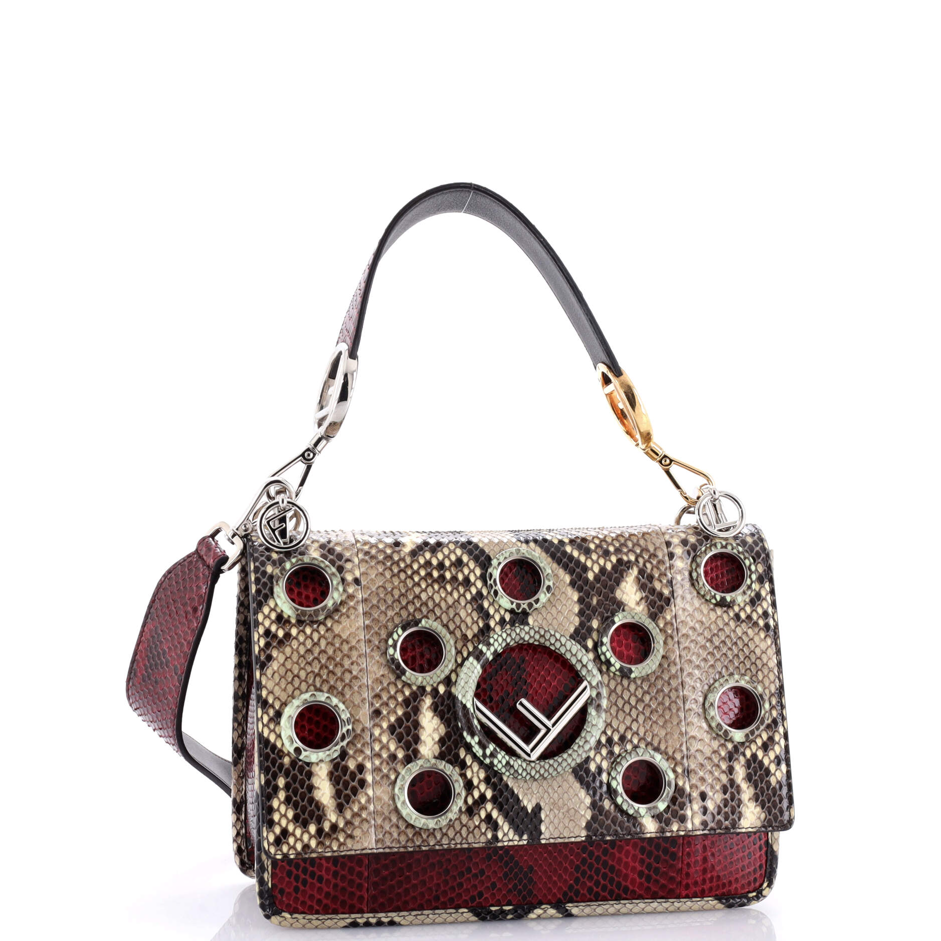 Kan I F Shoulder Bag Embellished Python Medium