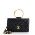 Pearl Crown Wallet on Chain Quilted Lambskin
