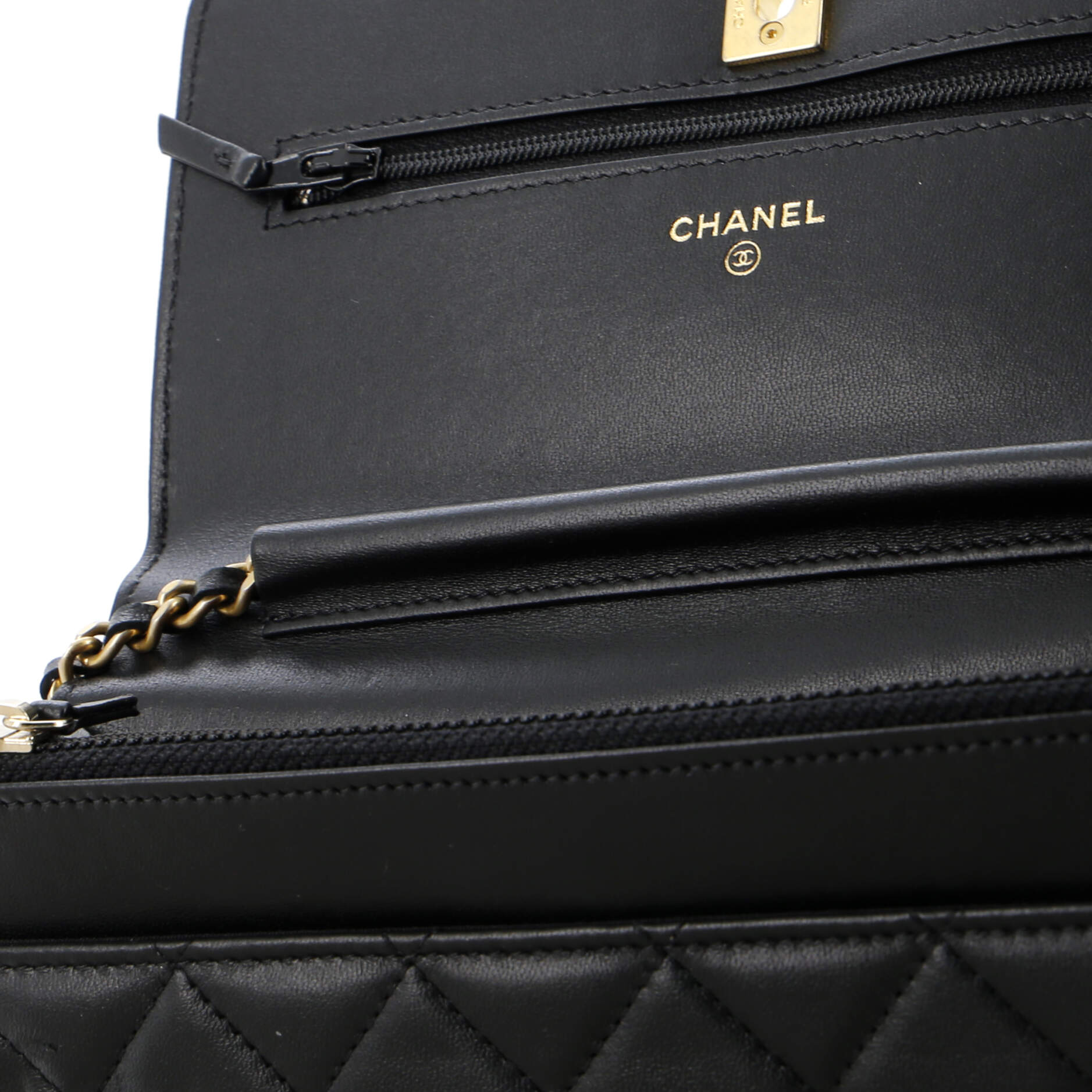 Pearl Crown Wallet on Chain Quilted Lambskin