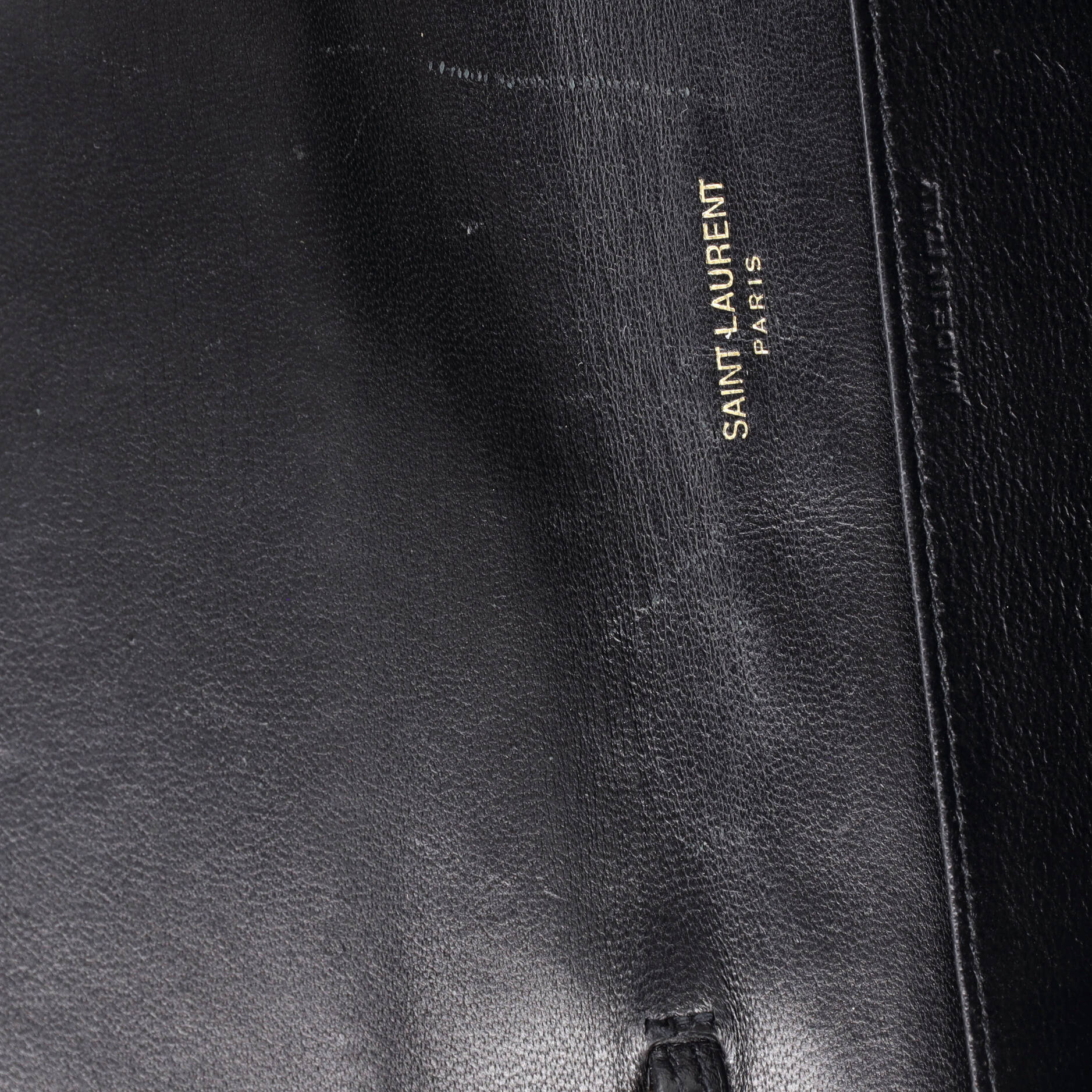 Uptown Chain Wallet Crocodile Embossed Leather