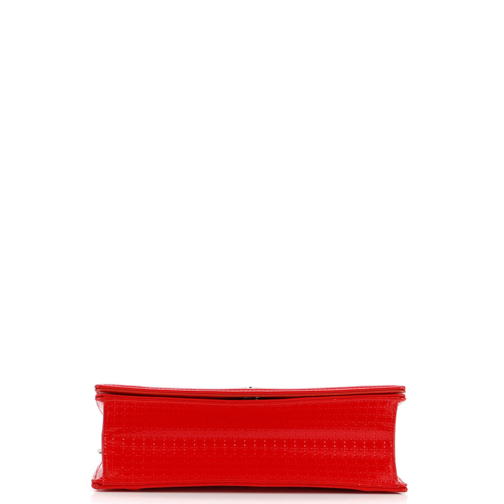 Diorama Flap Bag Cannage Embossed Patent Medium
