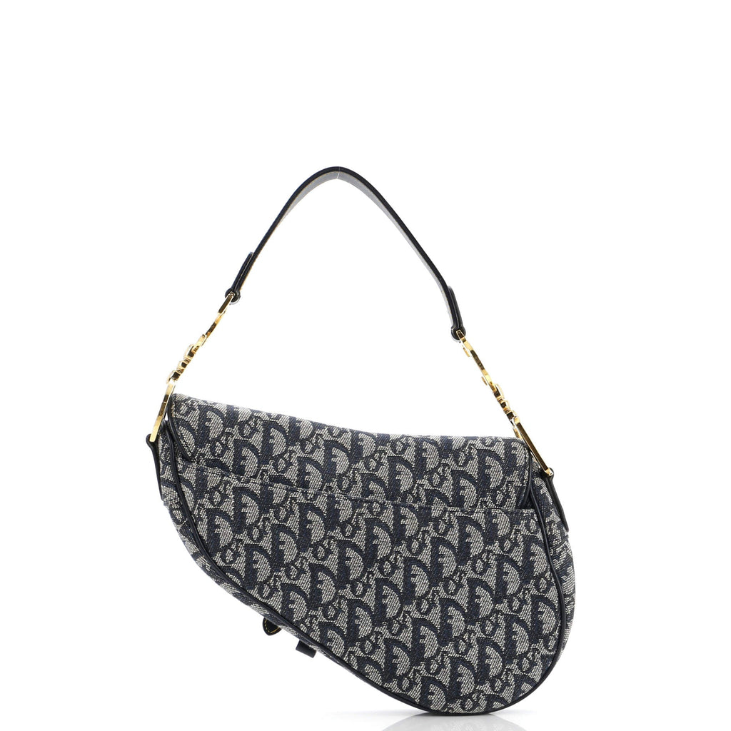 Vintage Saddle Bag Diorissimo Canvas Medium
