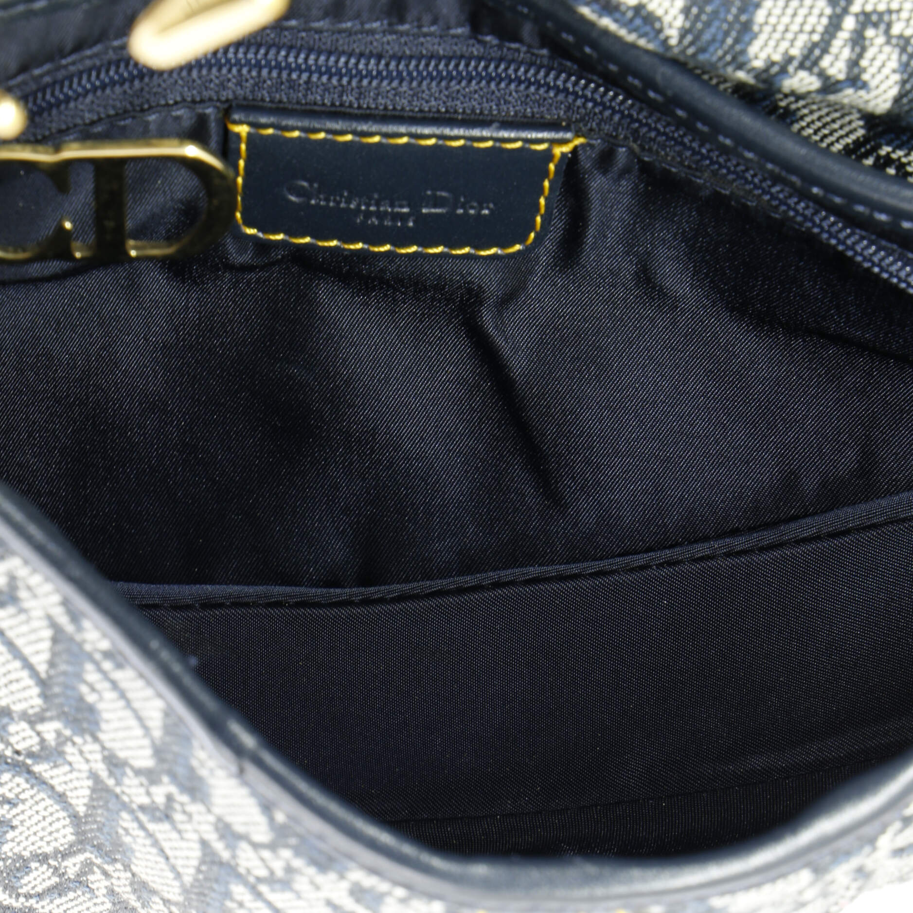 Vintage Saddle Bag Diorissimo Canvas Medium