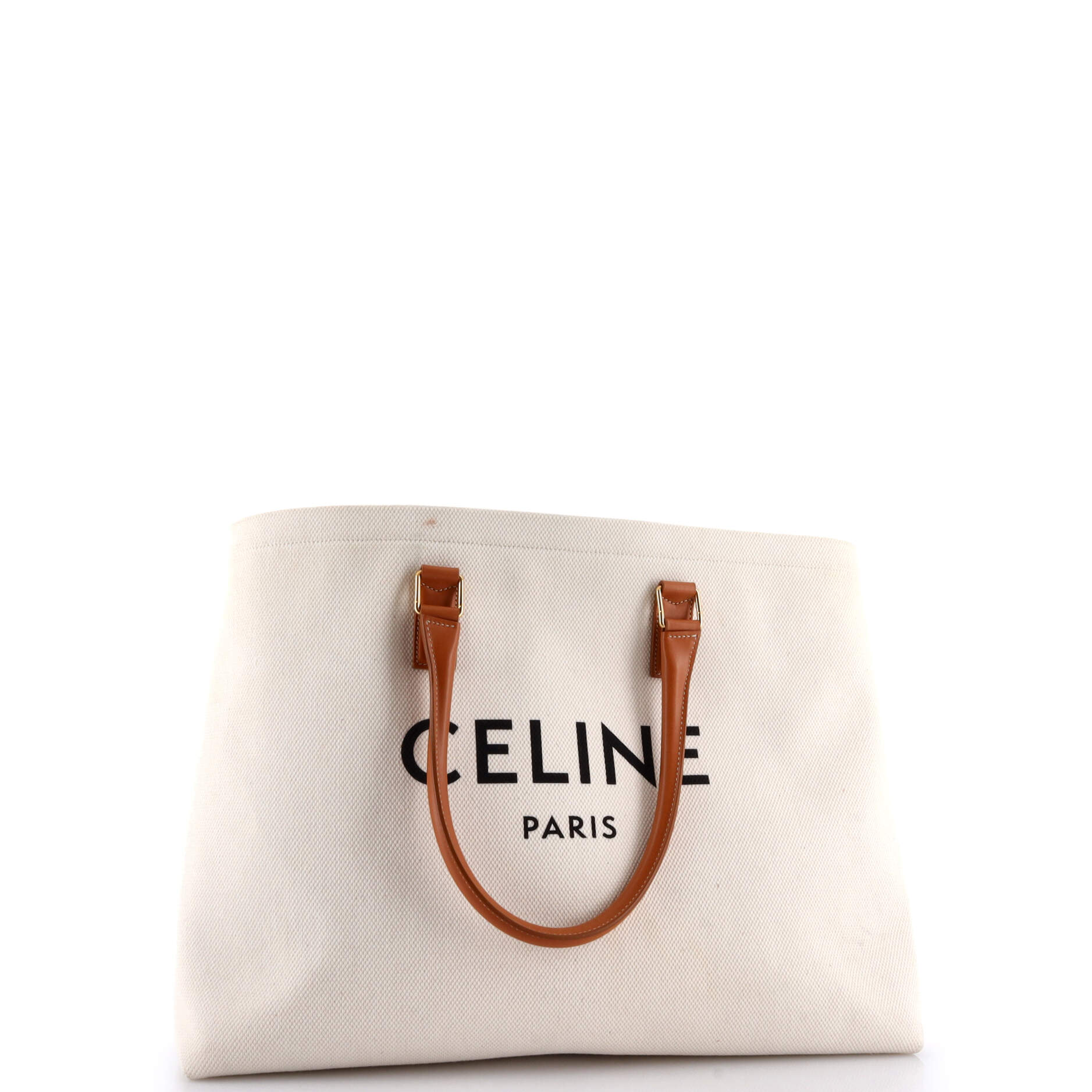 Horizontal Cabas Tote Canvas with Leather