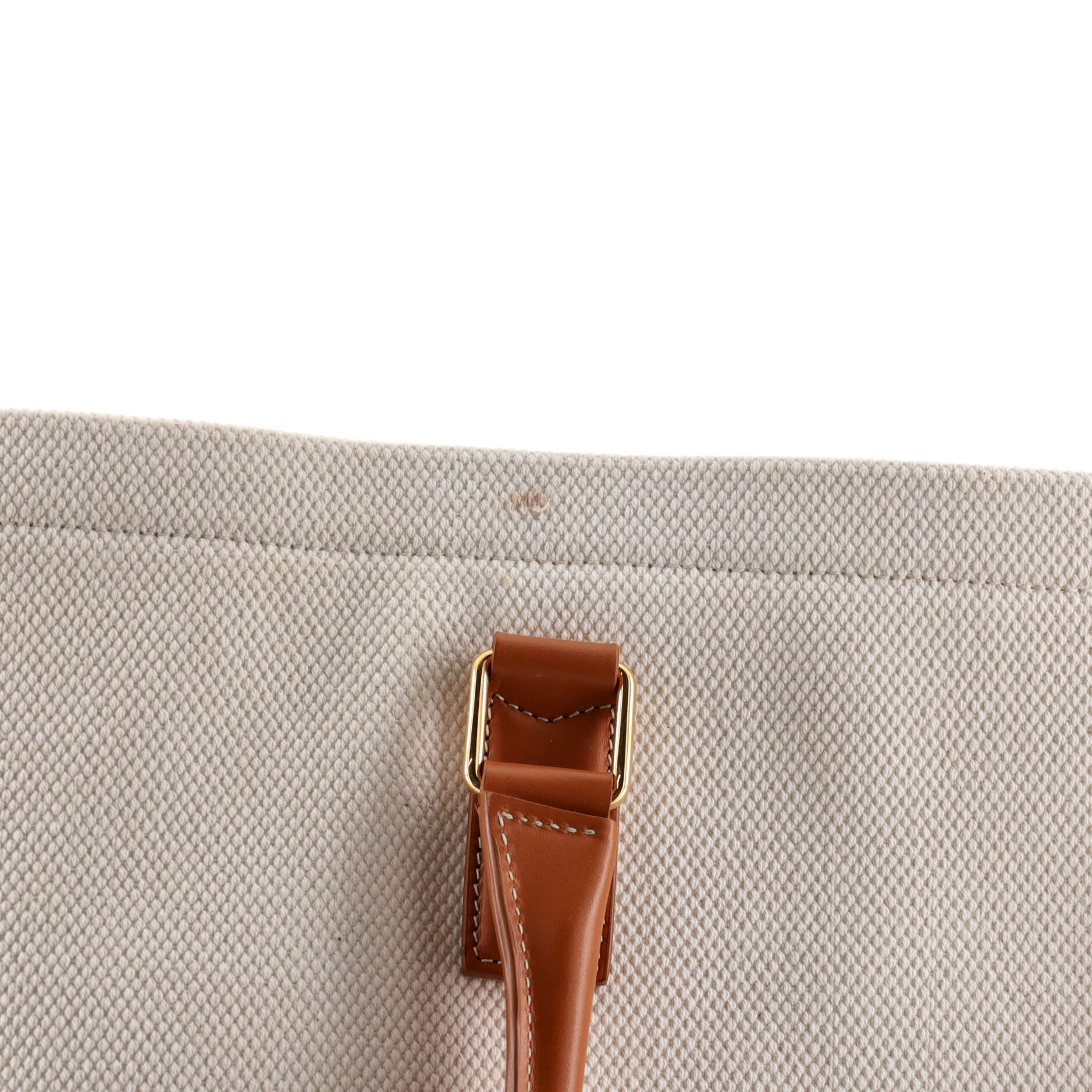 Horizontal Cabas Tote Canvas with Leather
