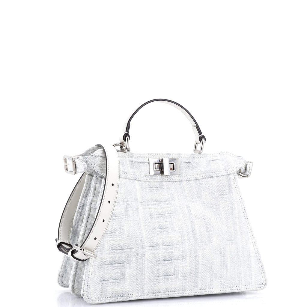 x Marc Jacobs Peekaboo ISeeU Bag Embossesd Denim Small