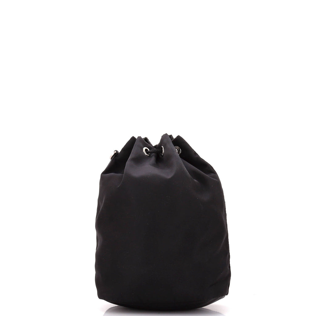 Drawstring Wristlet Bucket Bag Tessuto Small