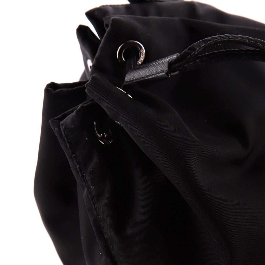 Drawstring Wristlet Bucket Bag Tessuto Small