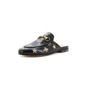 Women's Princetown Mules Embroidered Leather