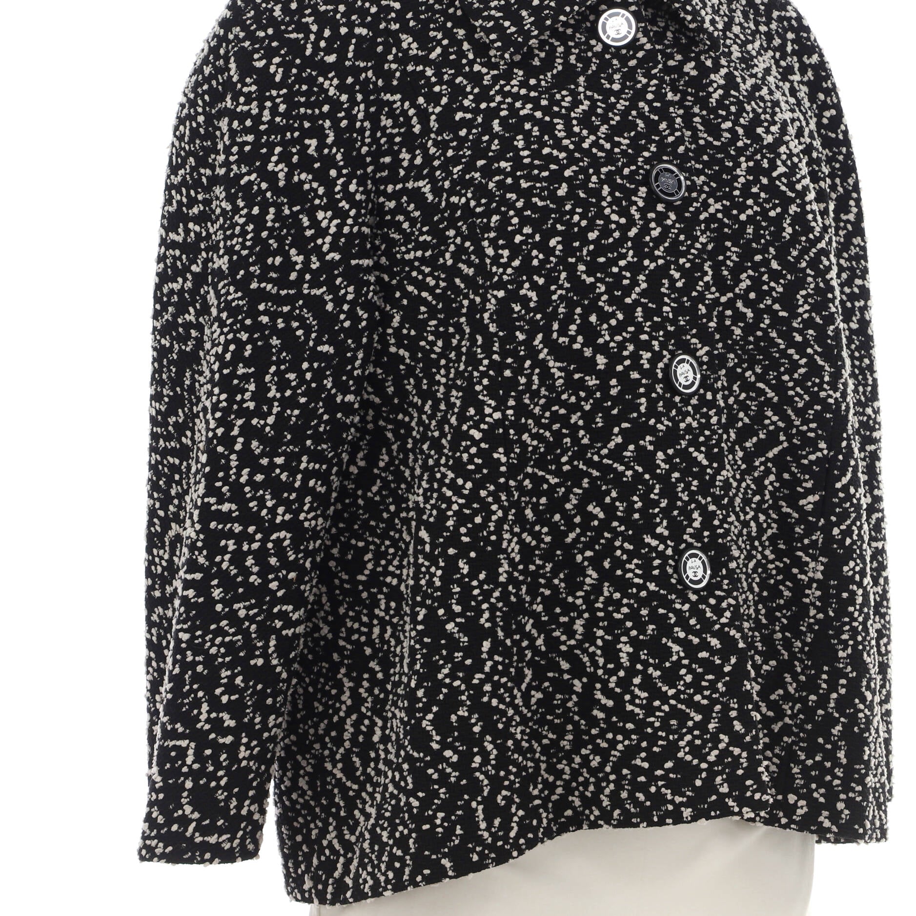 Women's La Pausa Belted Button Up Jacket Tweed Blend