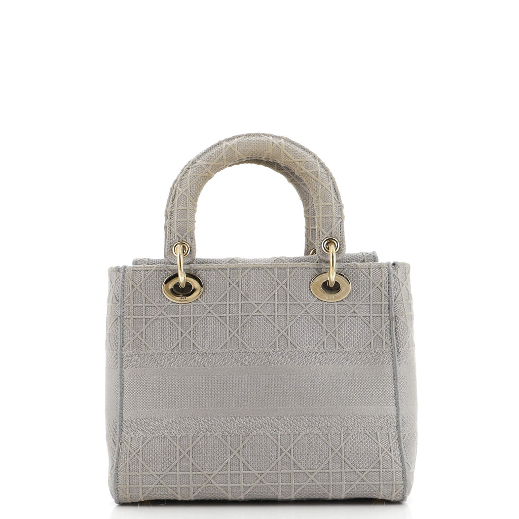 Lady D-Lite Bag Cannage Embroidered Canvas Medium