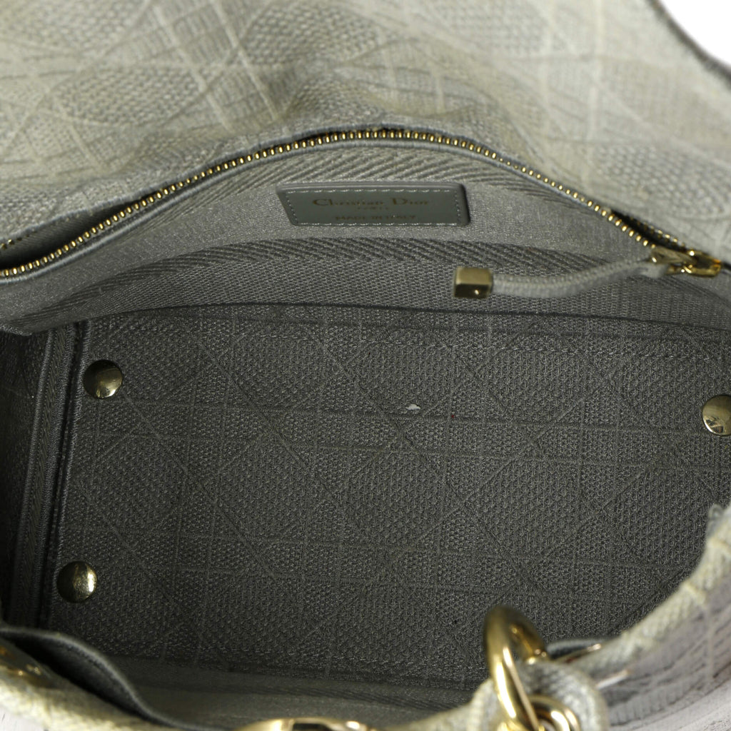 Lady D-Lite Bag Cannage Embroidered Canvas Medium