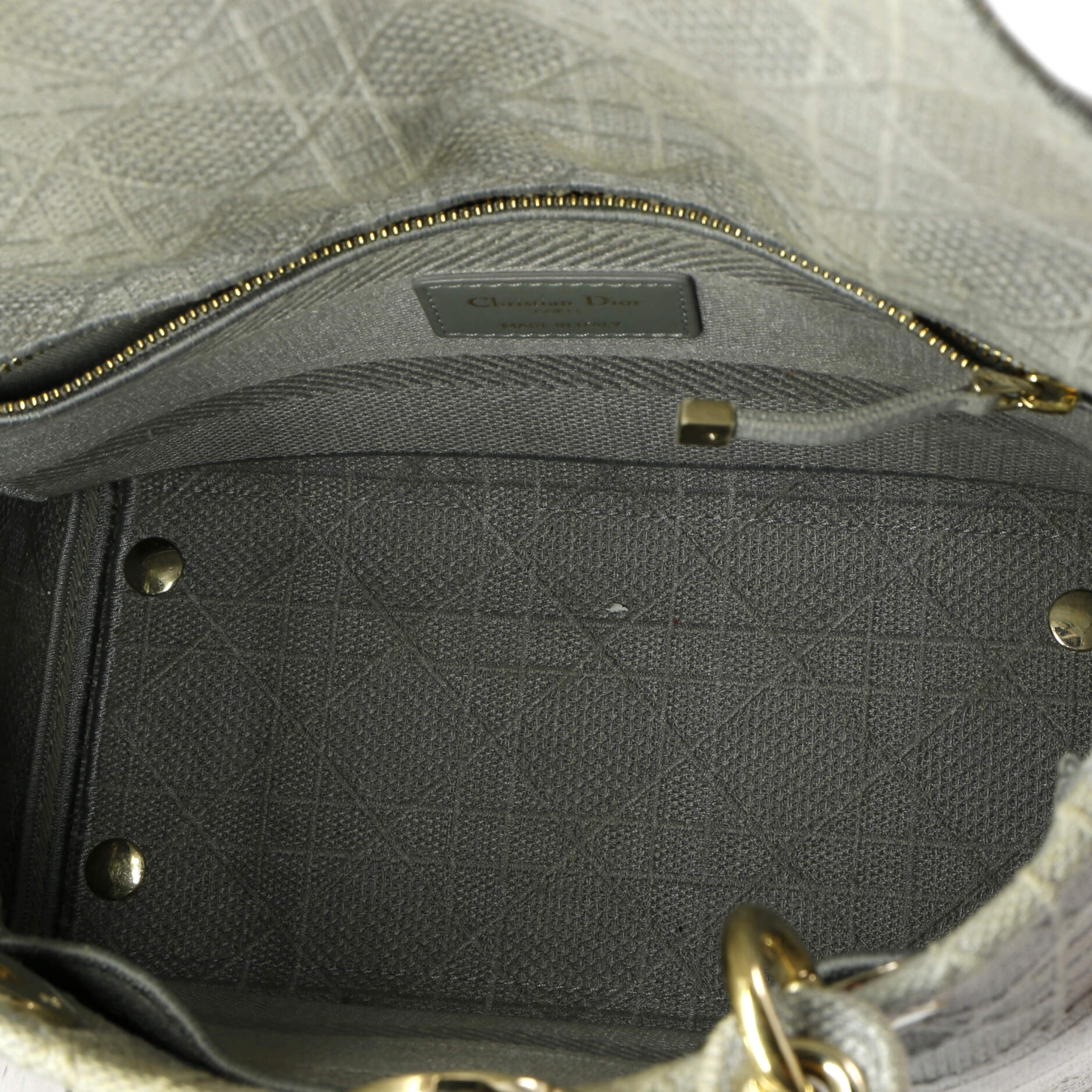 Lady D-Lite Bag Cannage Embroidered Canvas Medium