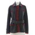Women's Gabrielle Coco Frayed Belted Jacket Cashmere