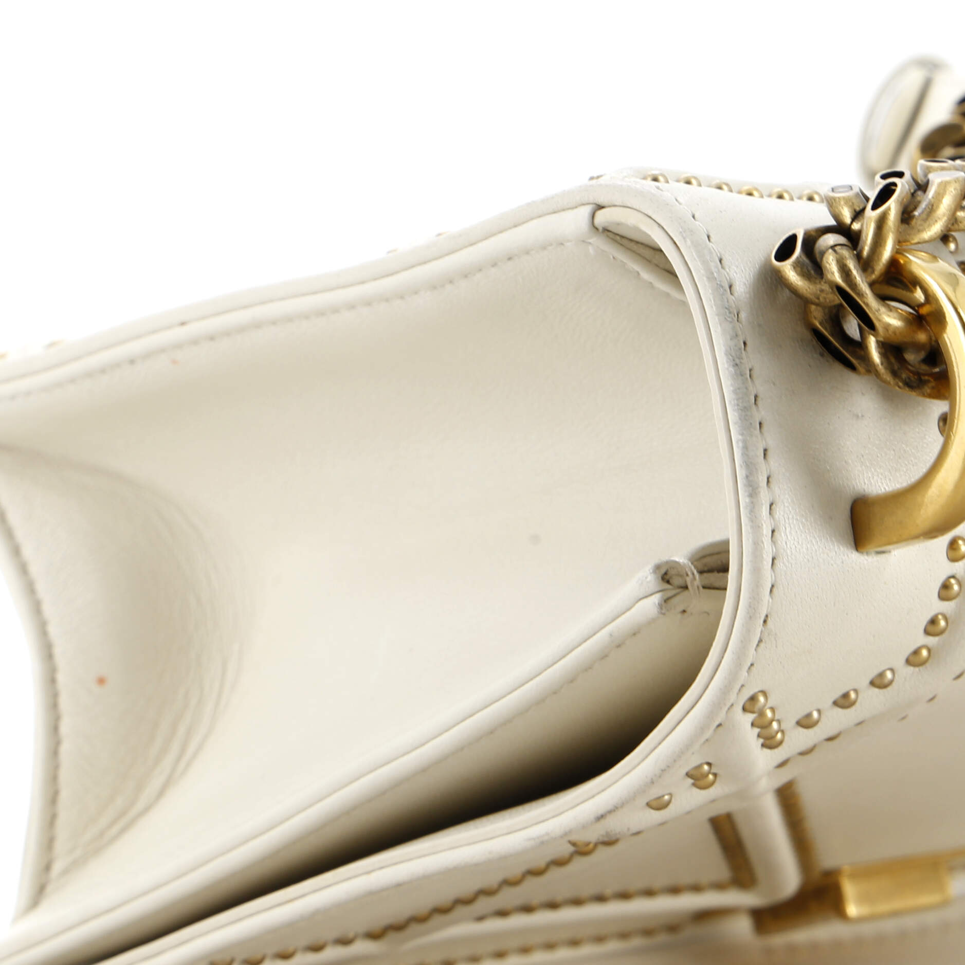 Diorama Flap Bag Studded Leather Medium