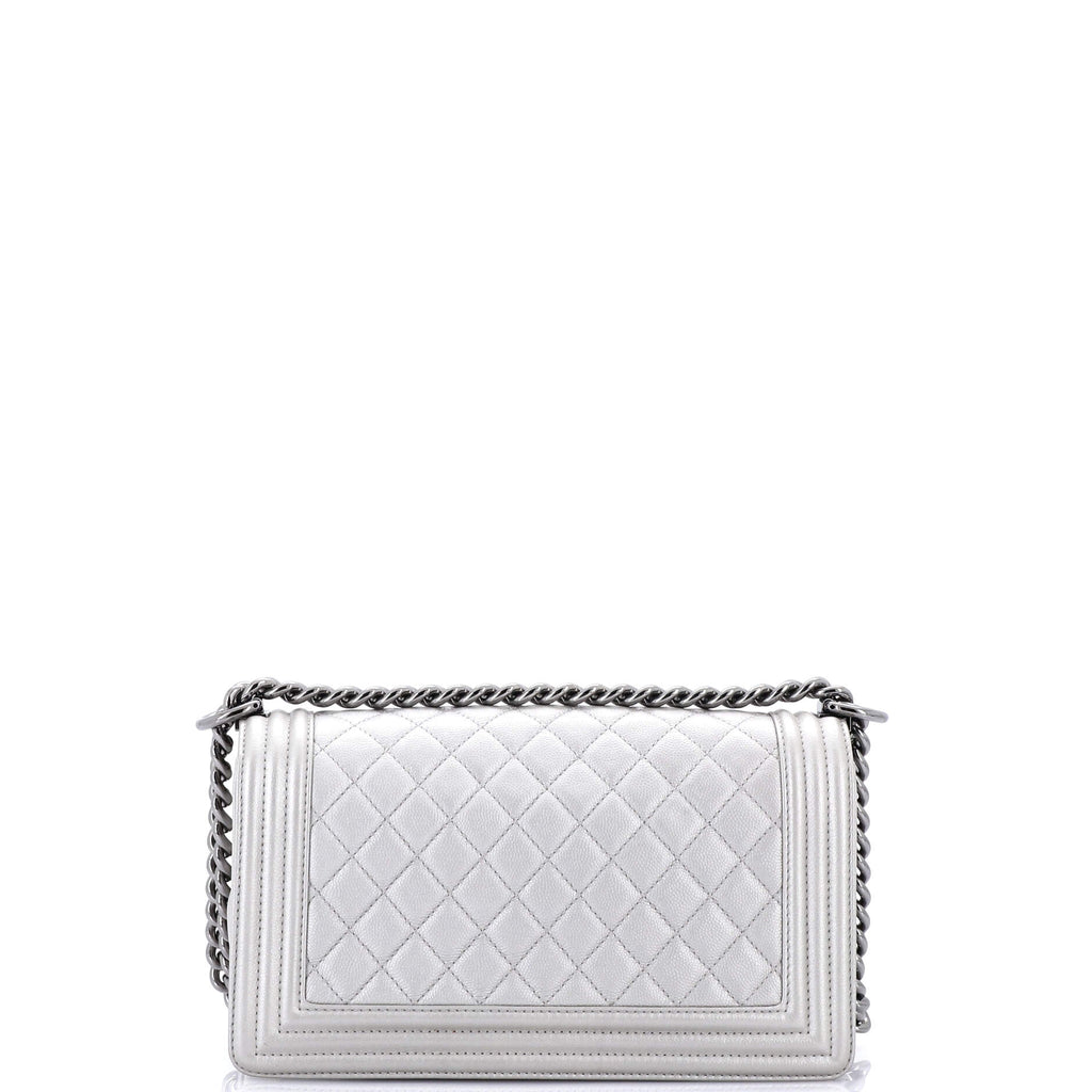 Boy Flap Bag Quilted Caviar Old Medium