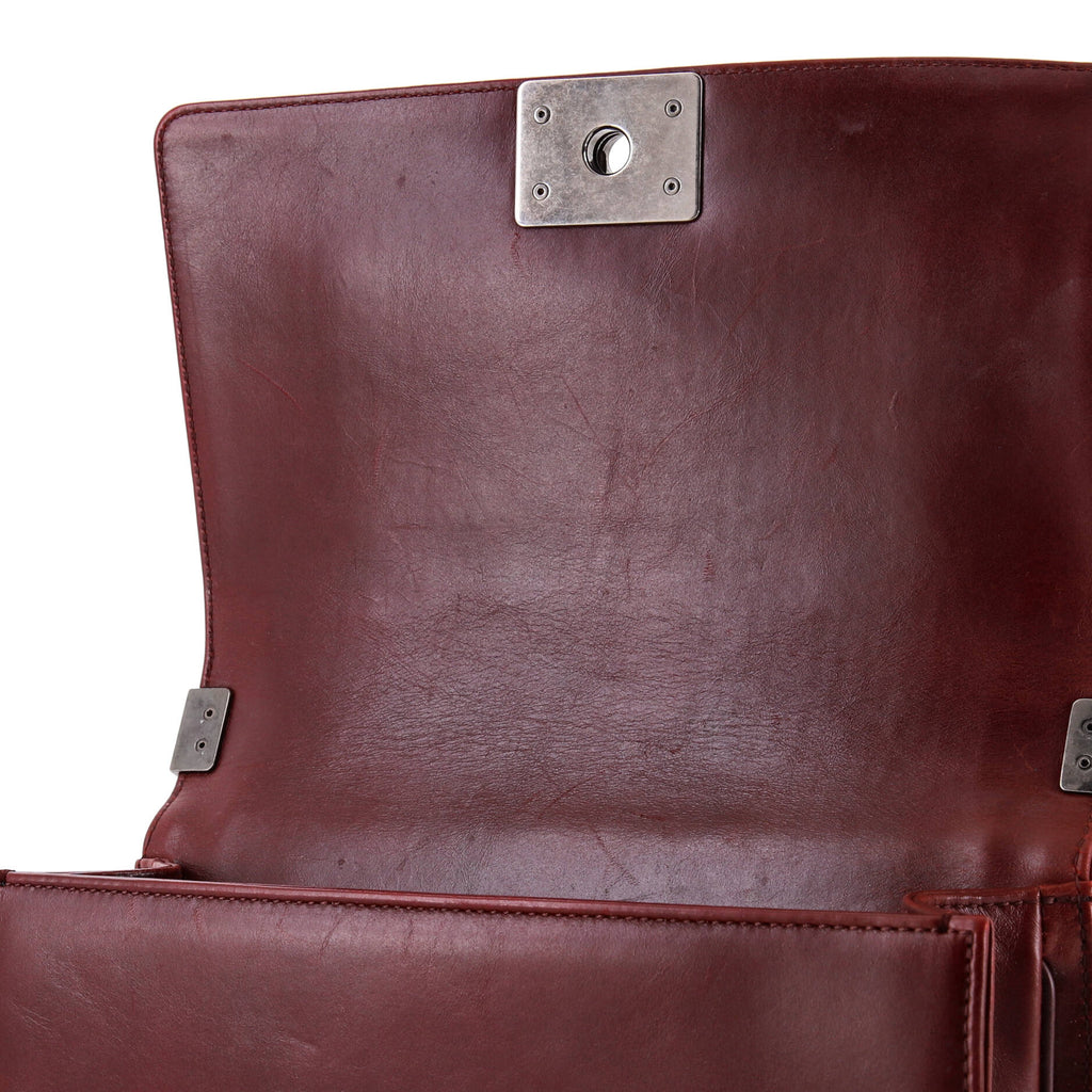 Paris-Salzburg Boy Flap Bag Embossed Calfskin Old Medium