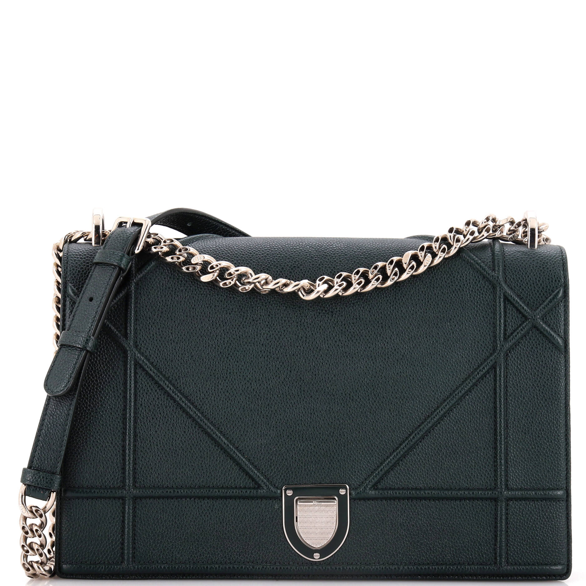 Diorama Flap Bag Grained Calfskin Large