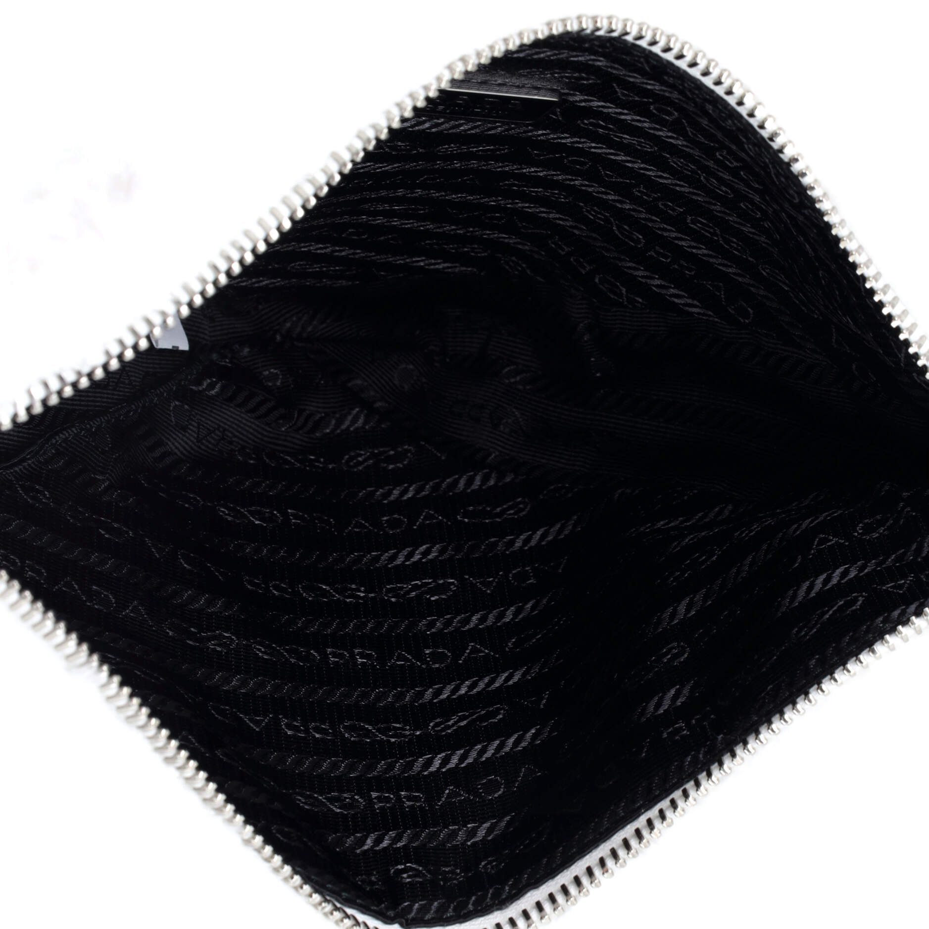Triangle Logo Zip Crossbody Bag Terry Cloth Small