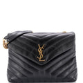 Loulou Shoulder Bag Matelasse Chevron Leather Medium