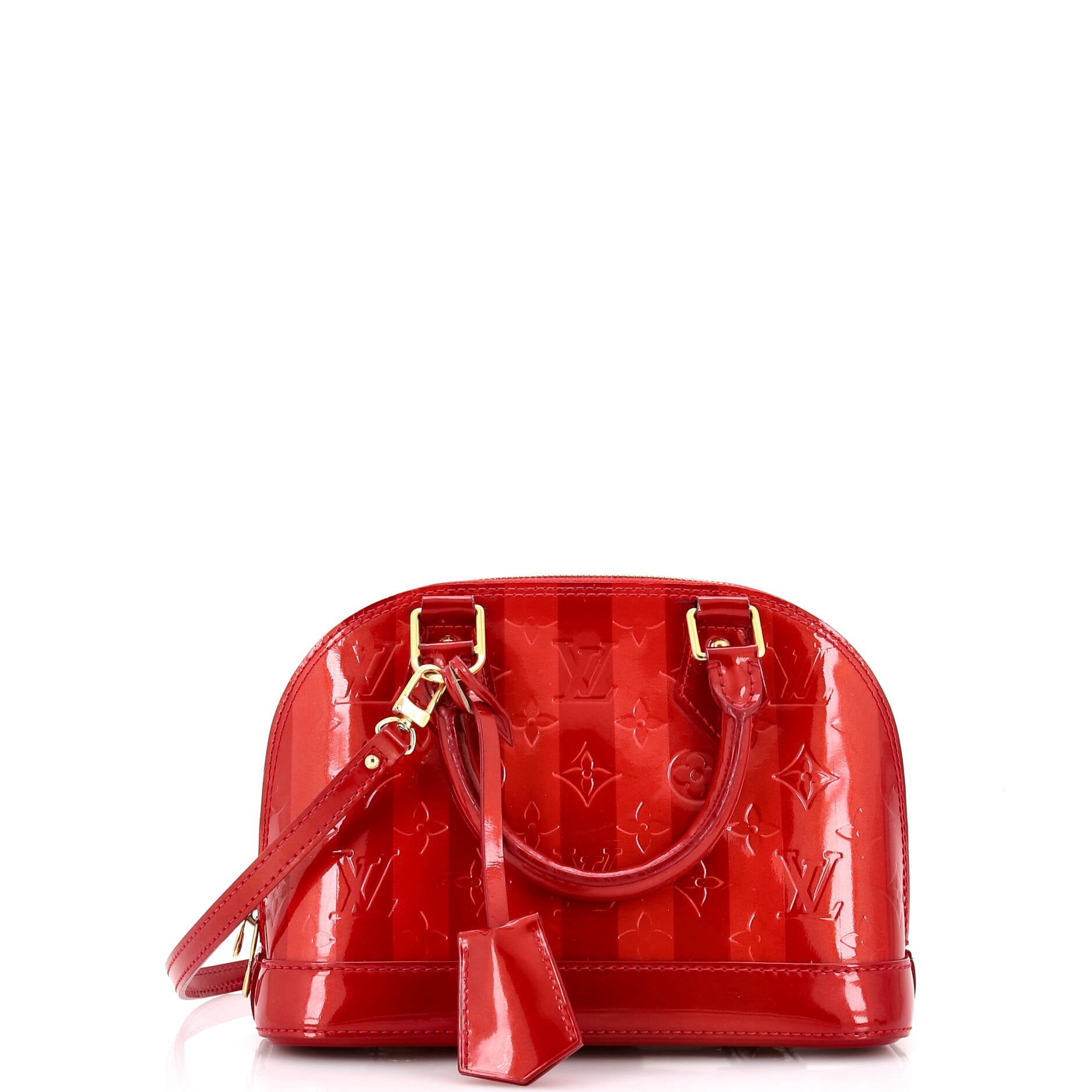 Alma Handbag Limited Edition Monogram Vernis Rayures BB