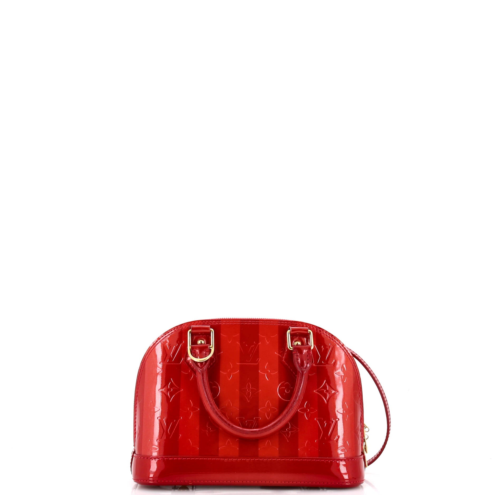 Alma Handbag Limited Edition Monogram Vernis Rayures BB