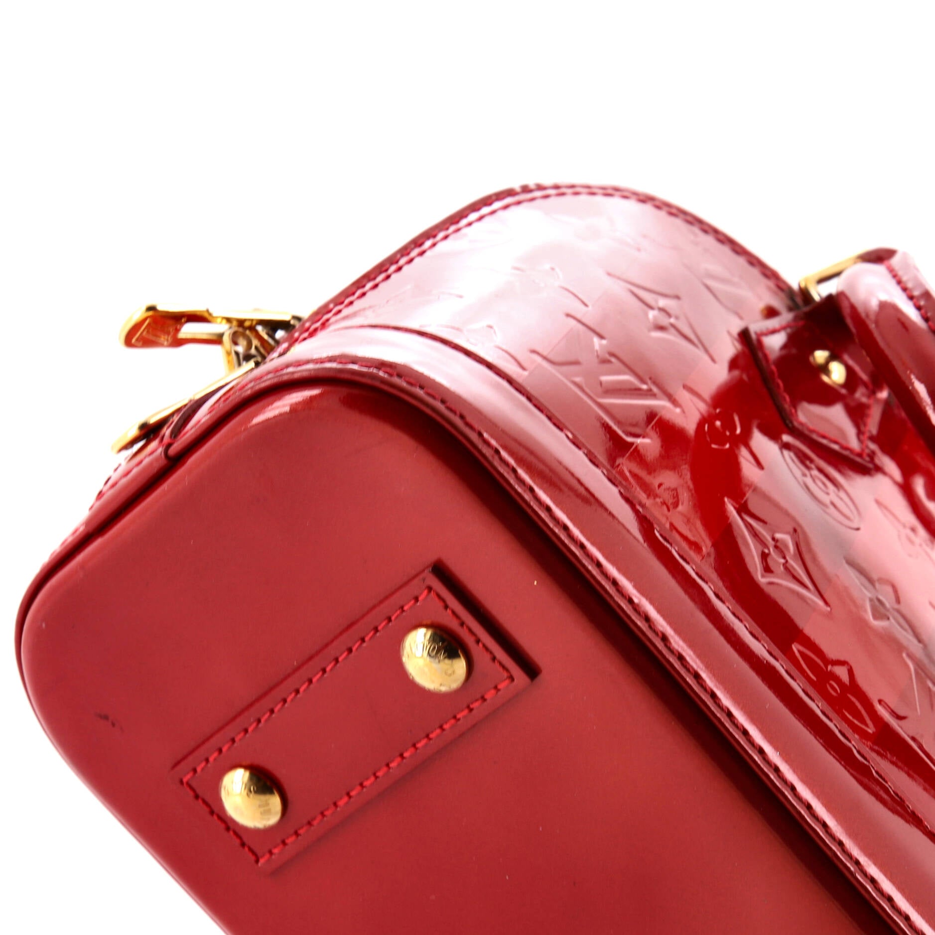 Alma Handbag Limited Edition Monogram Vernis Rayures BB