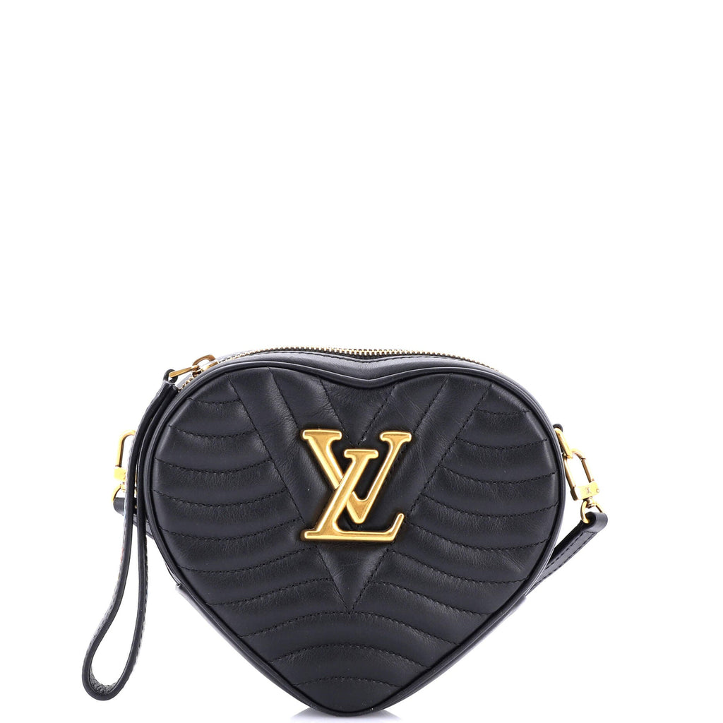 New Wave Heart Crossbody Bag Quilted Leather