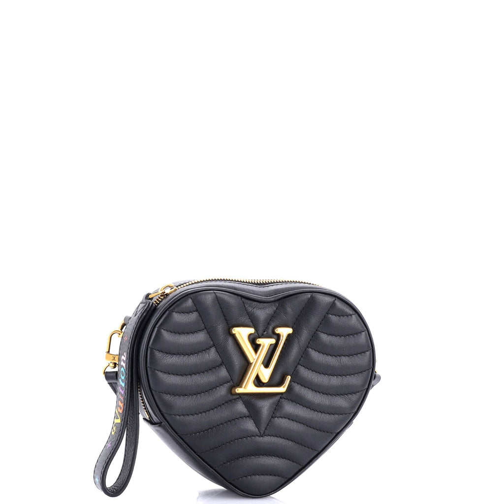 New Wave Heart Crossbody Bag Quilted Leather