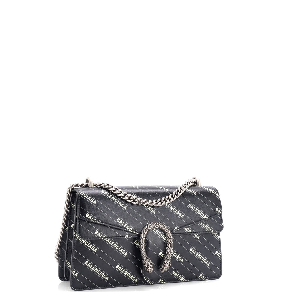 x Balenciaga The Hacker Project Dionysus Bag Logo Printed Leather Small