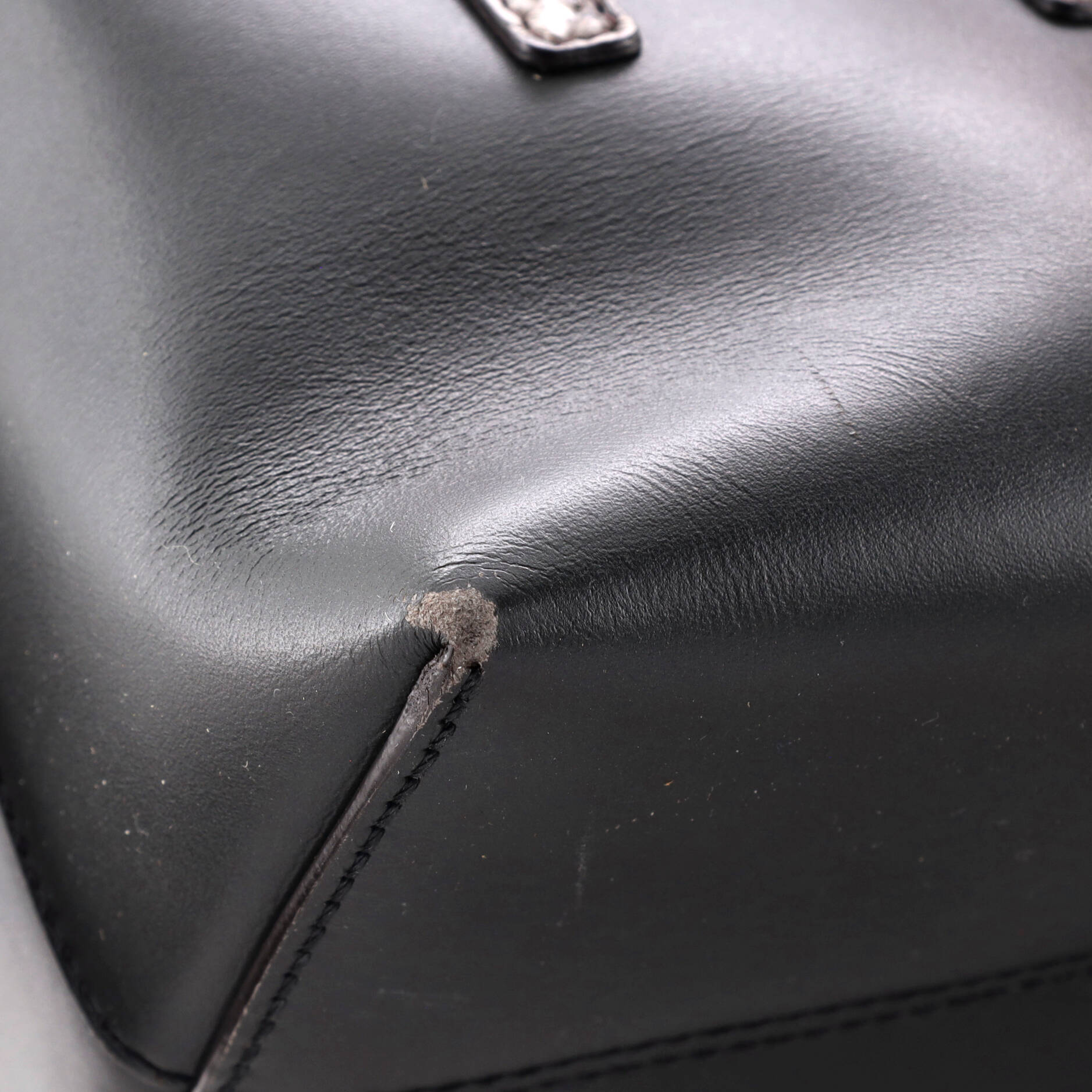 Logo By The Way Satchel Leather with Snakeskin Small