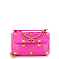 Roman Stud Flap Bag Quilted Leather Large