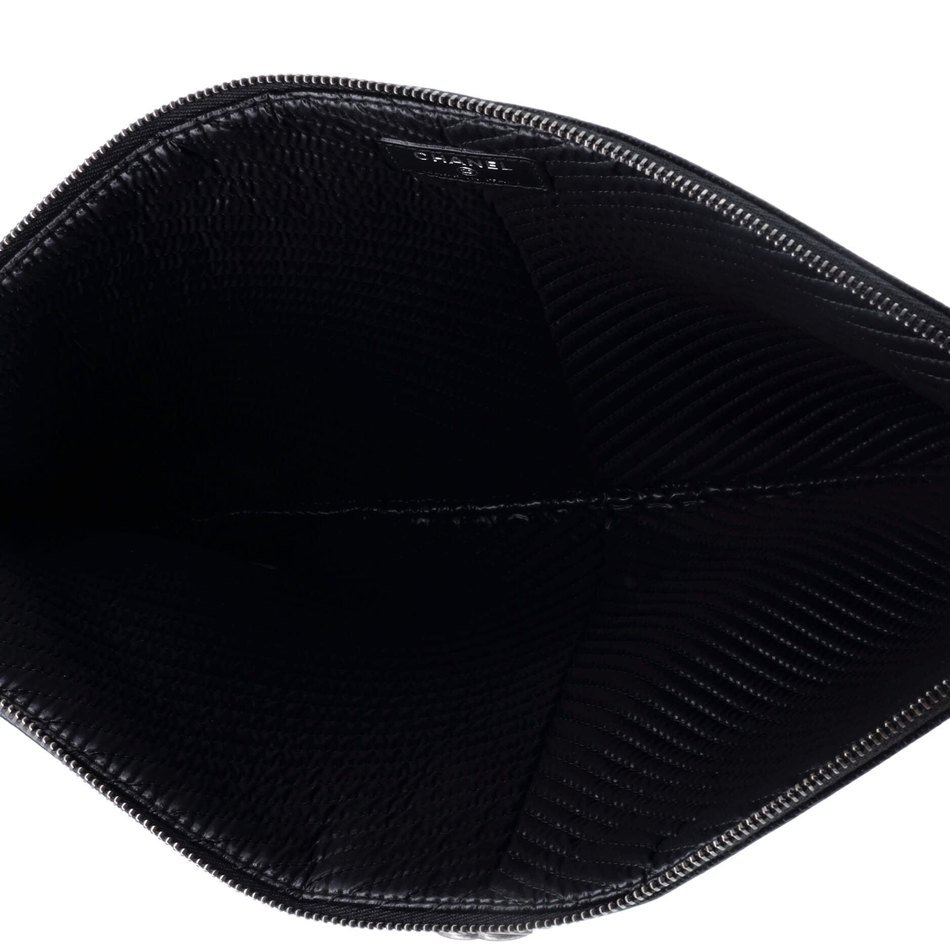 Boy O Case Clutch Chevron Lambskin Large