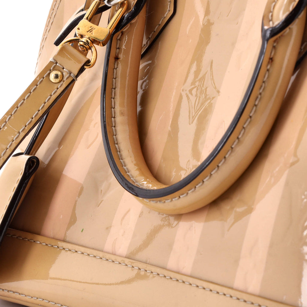 Alma Handbag Limited Edition Monogram Vernis Rayures BB