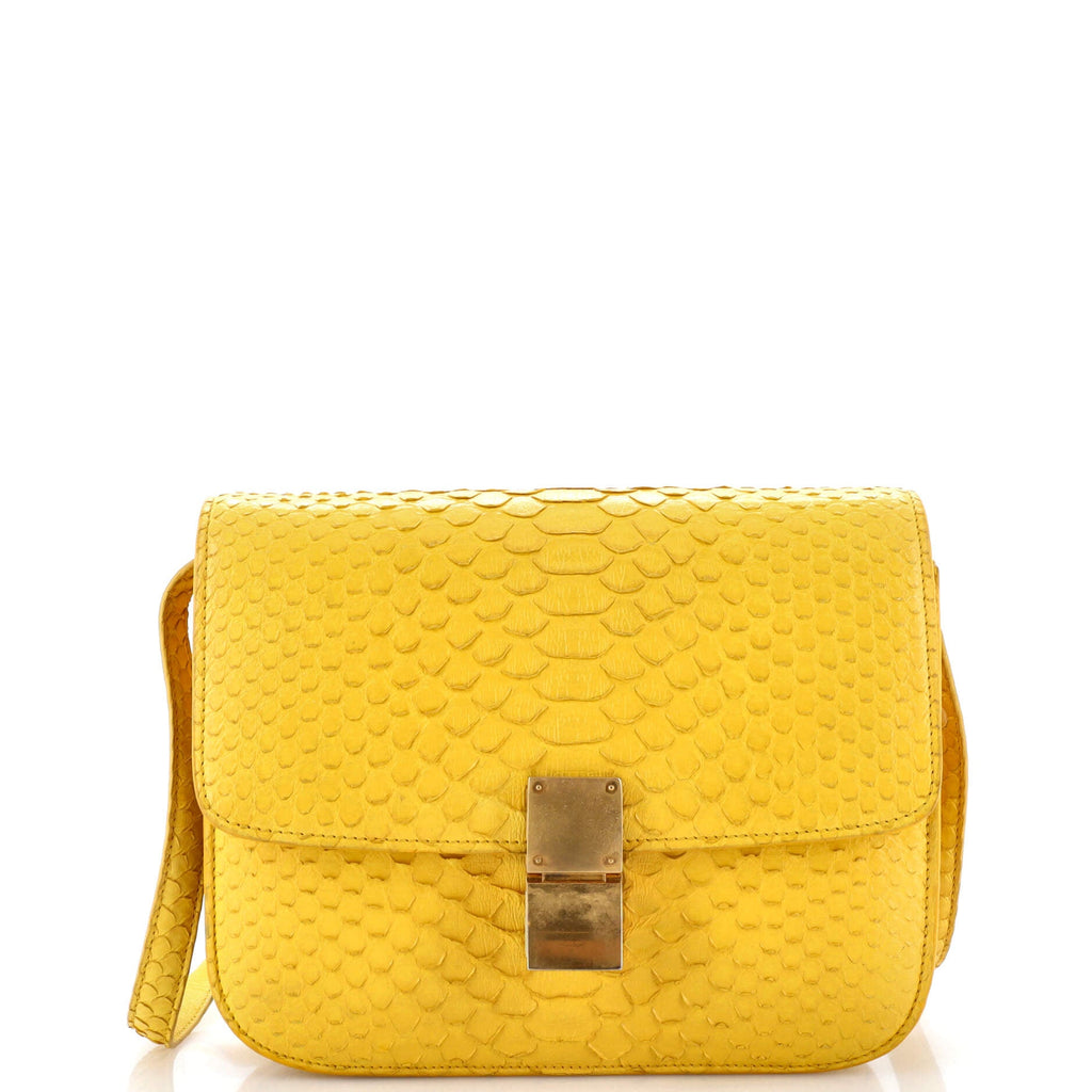 Classic Box Bag Python Medium