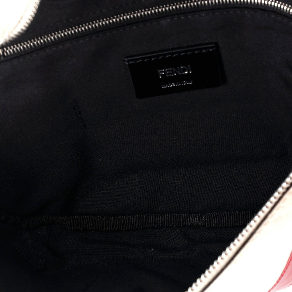 Zip Belt Bag Zucca Coated Canvas and Leather
