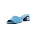 Women's CC Block Heeled Mule Sandals Patent