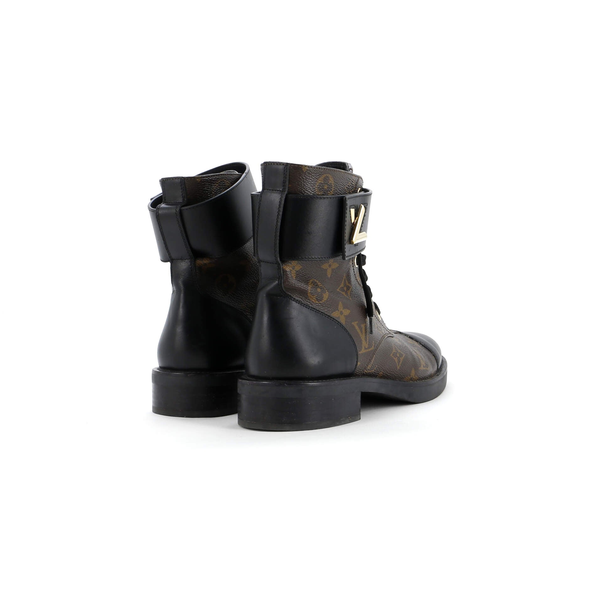 Women's Wonderland Flat Ranger Boots Monogram Canvas and Leather