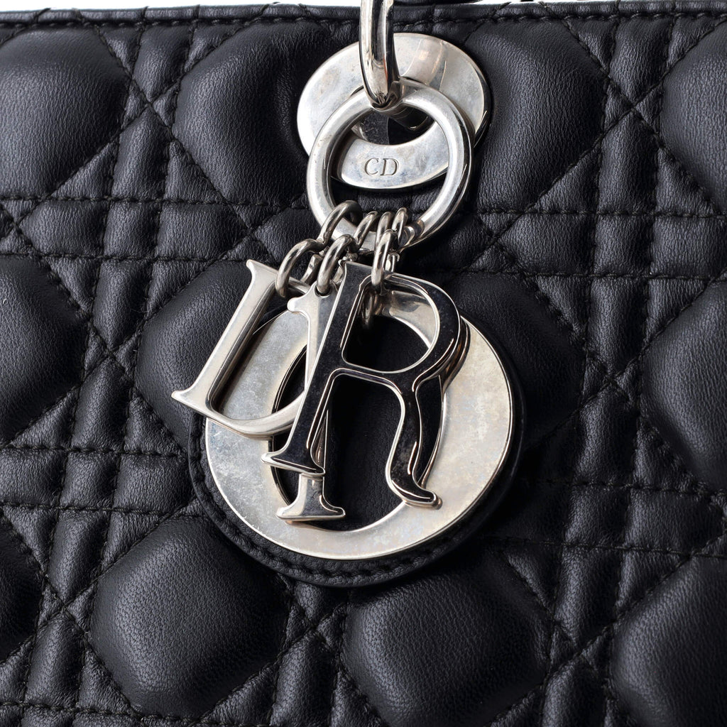 Lady Dior Bag Cannage Quilt Lambskin Large