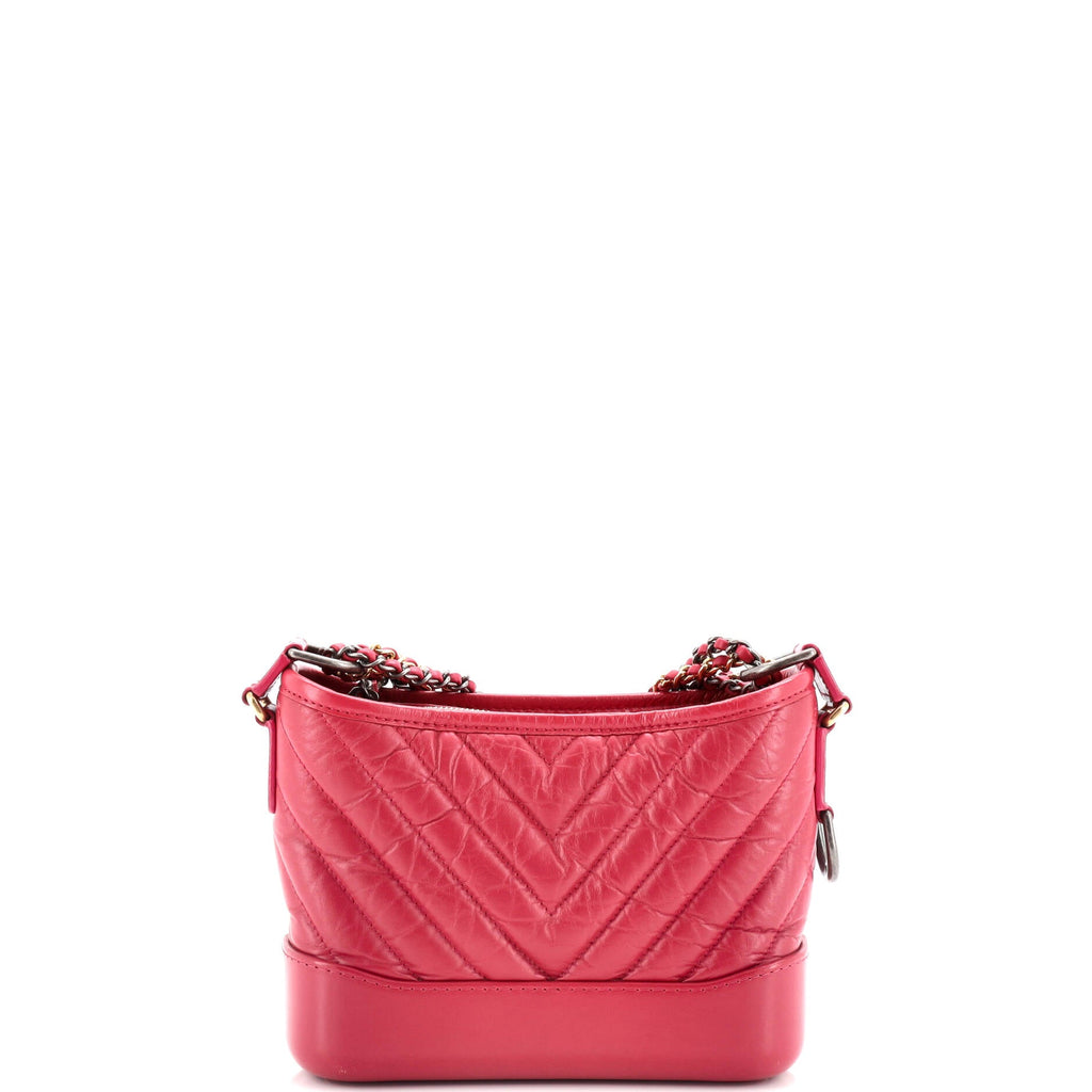 Gabrielle Hobo Chevron Aged Calfskin Small
