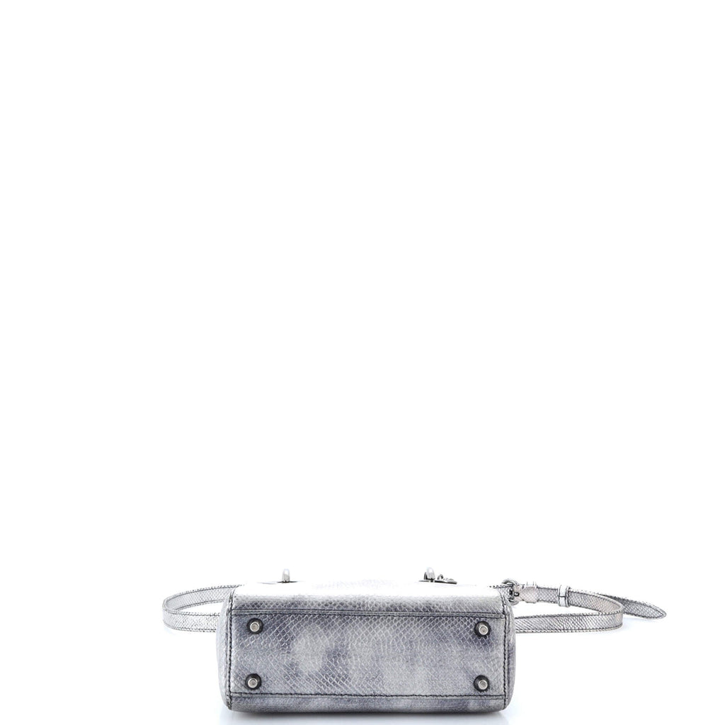 Lady Dior Bag Vieil Argent Karung Mini