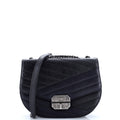 Gabrielle Saddle Crossbody Bag Chevron Goatskin Small