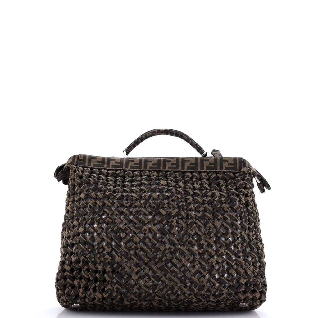 Peekaboo Bag Woven Zucca Canvas Medium