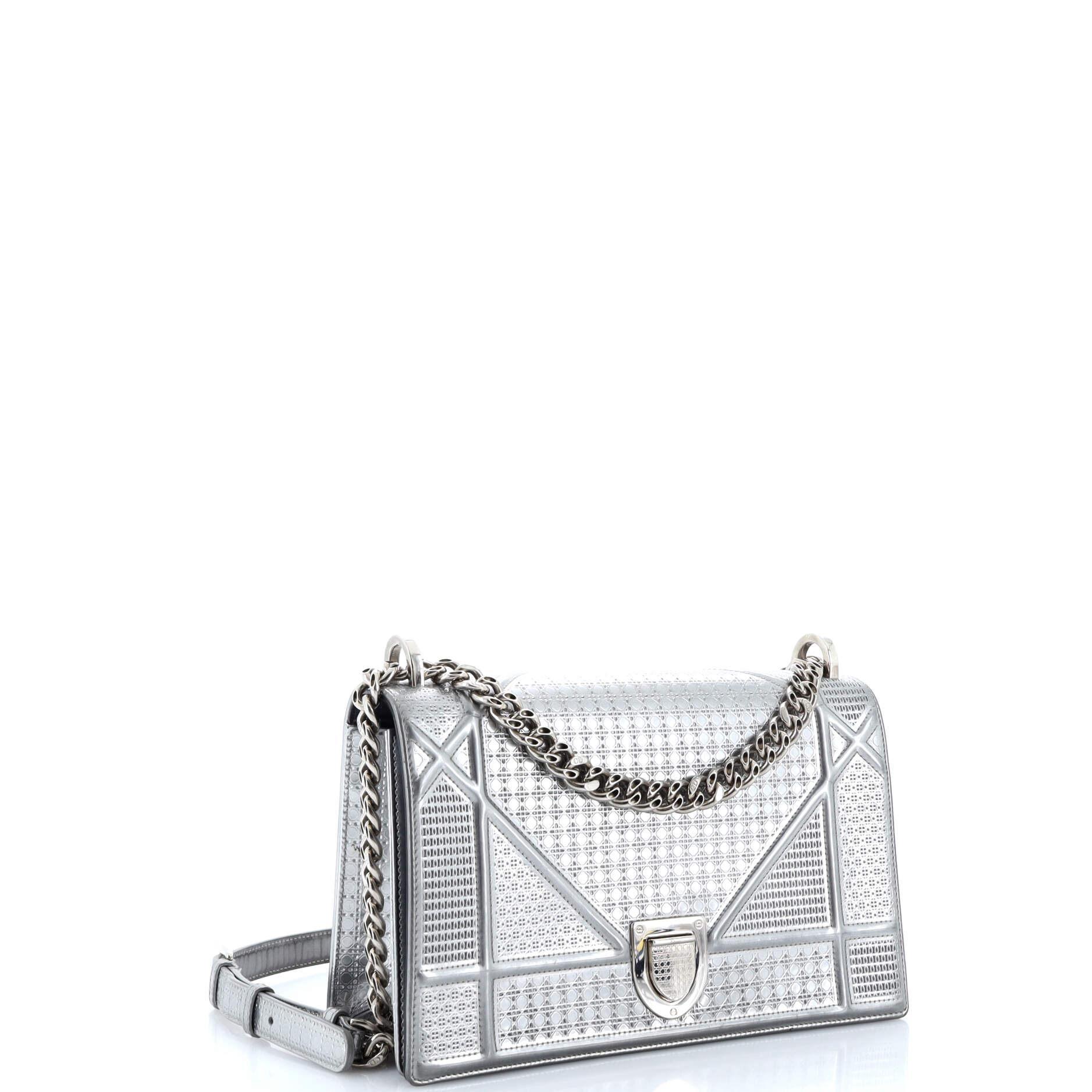 Diorama Flap Bag Cannage Embossed Calfskin Medium