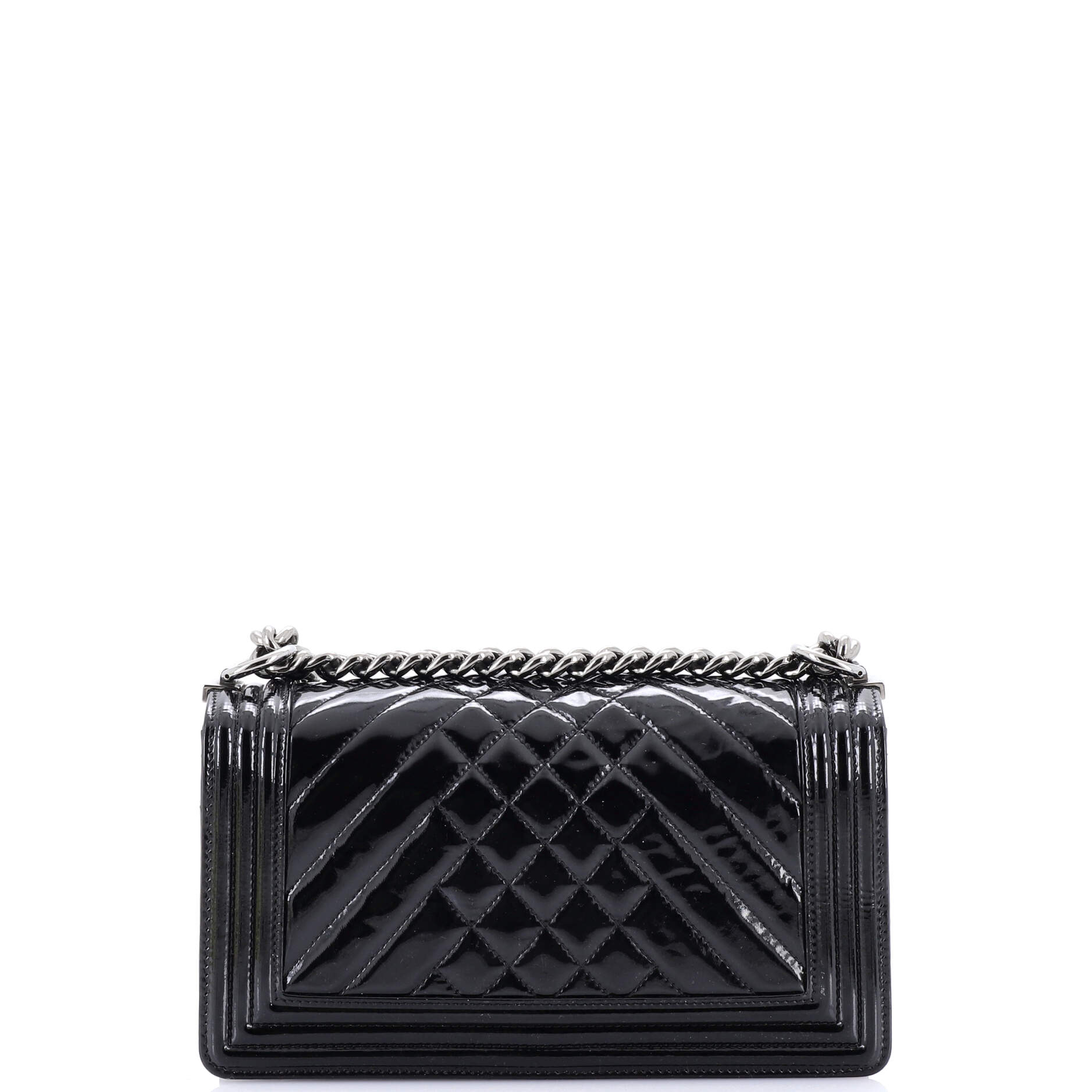 Boy Flap Bag Chevron Patent Old Medium