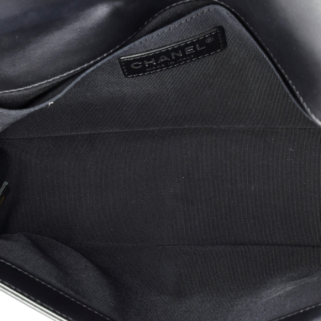 Boy Flap Bag Chevron Patent Old Medium