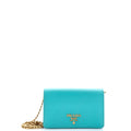 Chain Wallet Crossbody Saffiano Leather